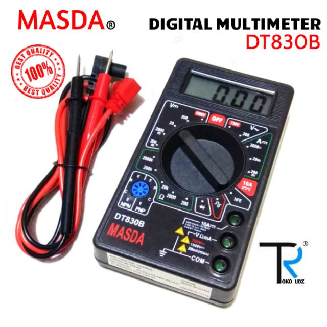 Alat Ukur Multimeter Multitester Digital Masda Dt 830b Shopee Indonesia