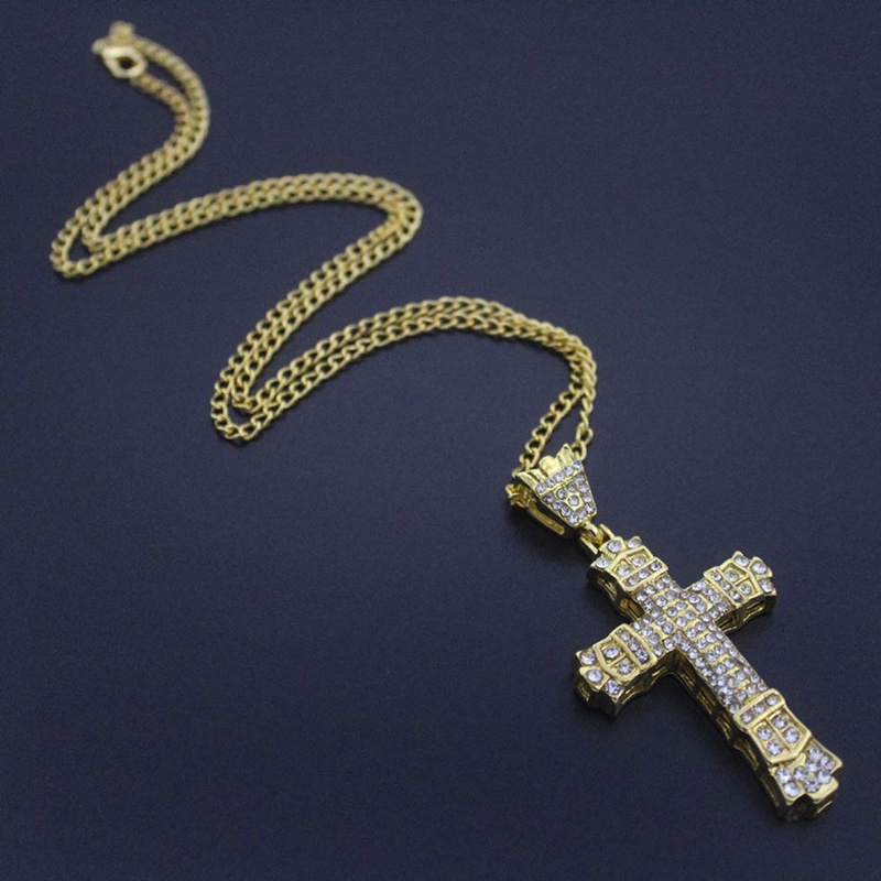 Men Fashion Jewelry 18K Gold / 925 Silver DIAMOND Stainless Steel Cross Pendant