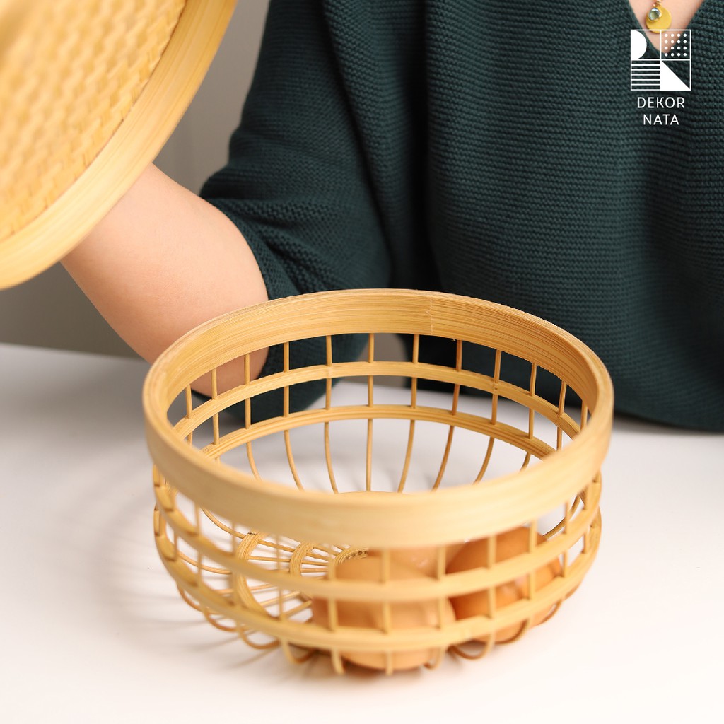 

Dekornata Akila Bamboo Basket / Keranjang Basket / Tempat Penyimpanan Bambu