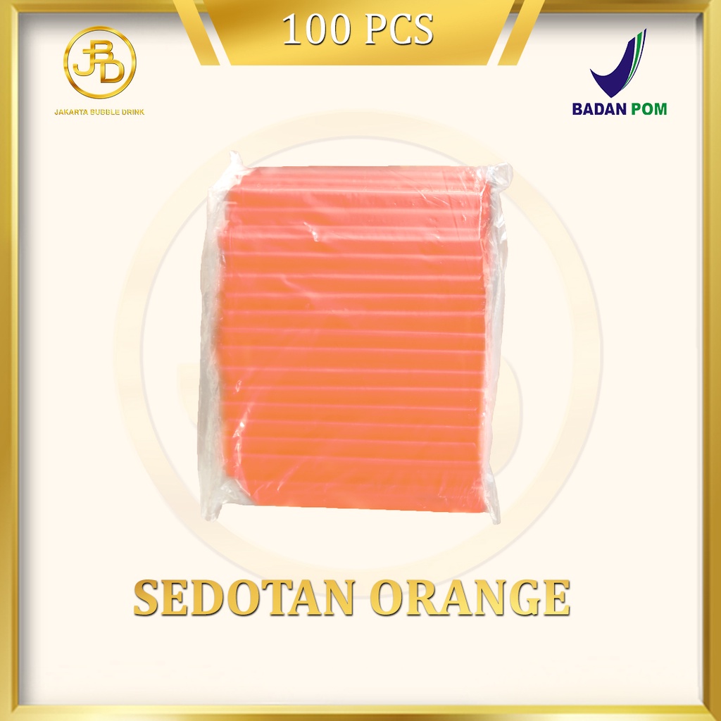 Sedotan Bubble - Orange Bubble Straw