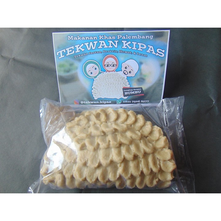 

Tekwan Instan, "TEKWAN KIPAS" 100% daging ikan asli, khas Palembang. ukuran 500gram (9porsi) + Bumbu