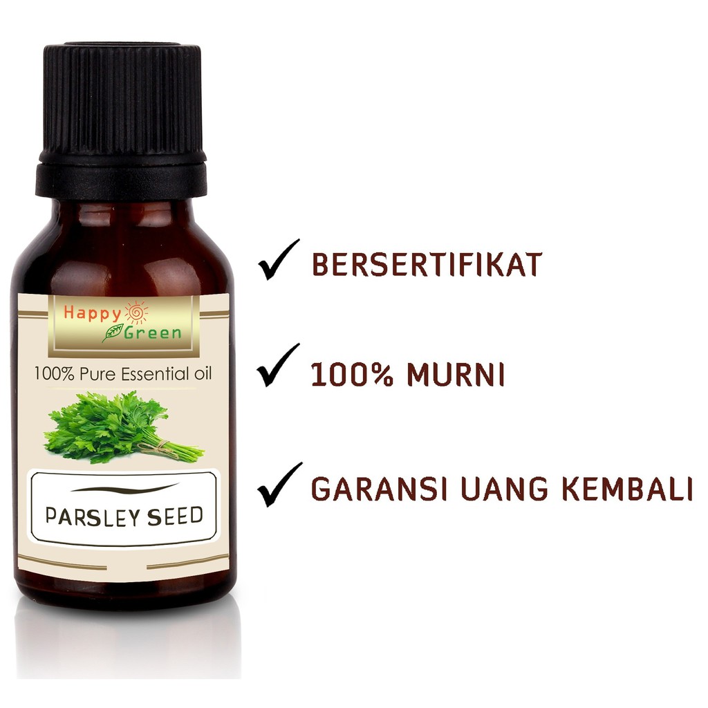 Happy Green Parsley Seed  - Minyak Peterseli 100% Murni