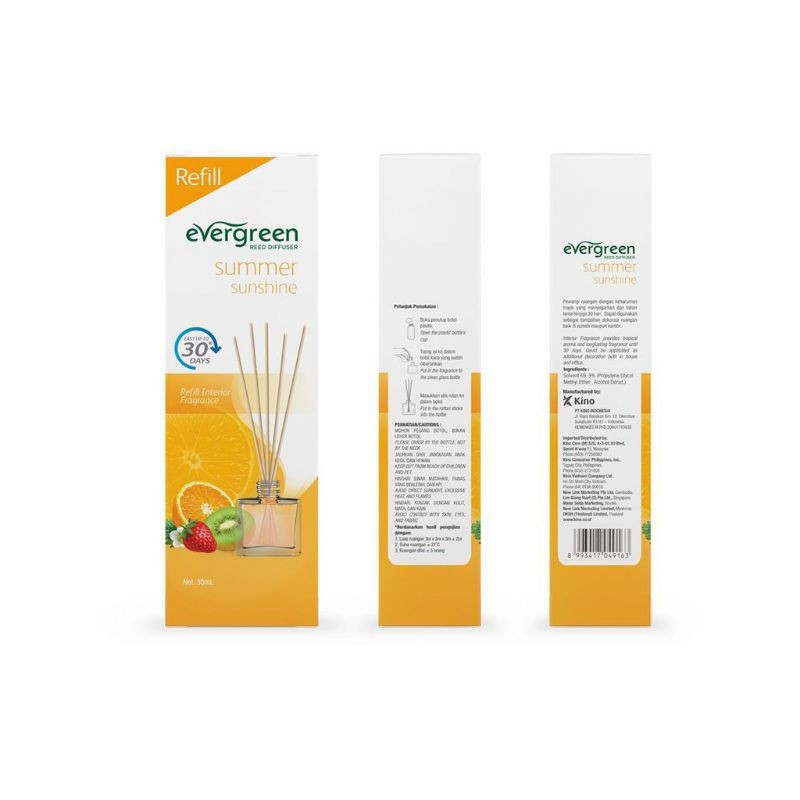 Evergreen Reed Diffuser pengharum ruangan Refill-Sunshine