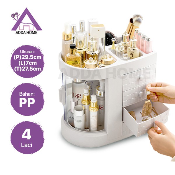 Adda Home - Rak Kosmetik Tempat Penyimpanan Makeup  Skincare 4 Laci Premium