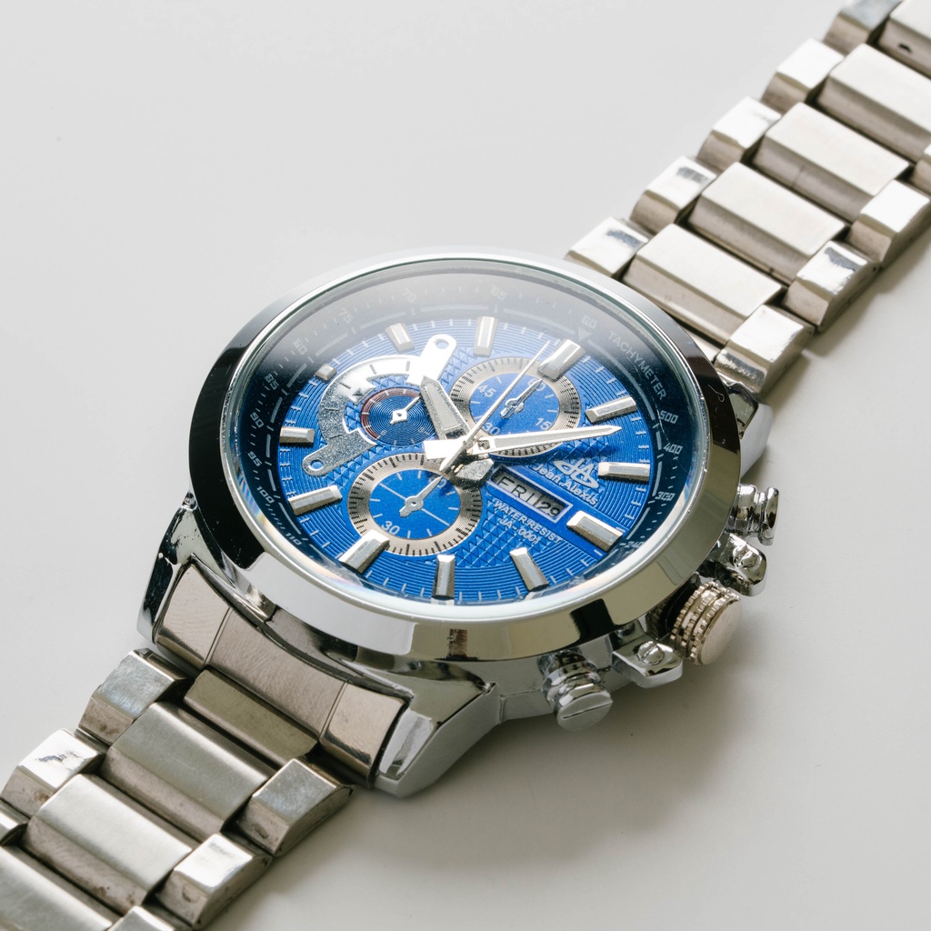 Jam Tangan Rantai Pria Anti Air Jean Alexis BIG BANG Series SEACHRON JA0001G  - Pria 46mm Jam Tangan