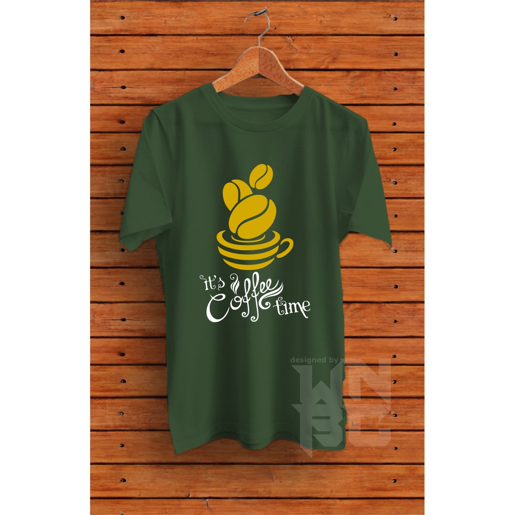 Kaos Baju T-Shirt Kopi Barista Kopi Coffee Its Coffee Time