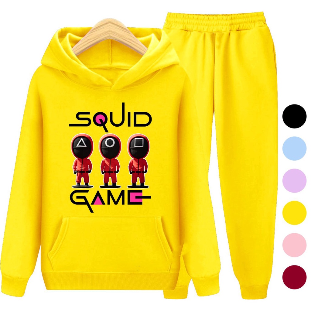 Setelan Anak Sweater Hoodie SQUID GAME / Sweater Anak Size S, M, XL , XXL