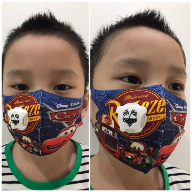 Masker Anak Respirator Kain Printing / Masker Respirator Anak