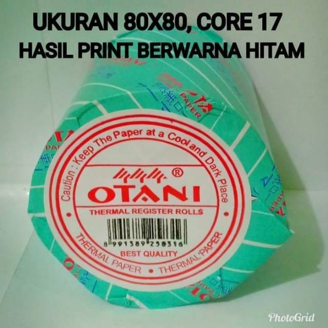 

Kertas Struk Themal 80x80 core 17 Harga per roll