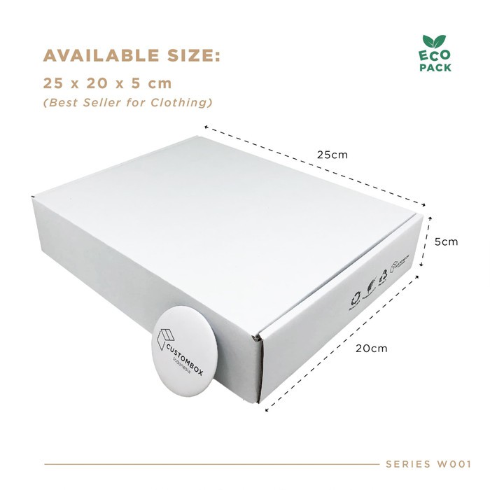 

Kardus Kotak White (25.0x20.0x5.0 cm) Dus Box Kemasan Premium Ready Stock