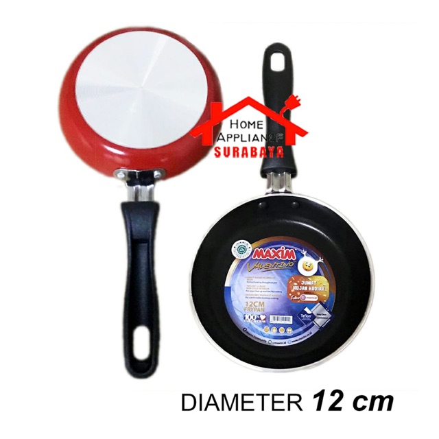 Fry Pan Panci Wajan Goreng Penggorengan Frypan Maxim 12CM Valentino 12 CM