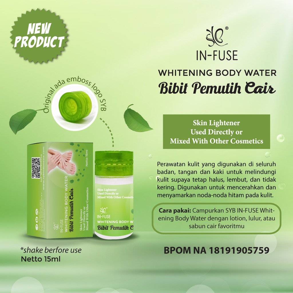 SYB Bibit Cair Infus 15 ml Bibit Pemutih Cair Infuse Water Lotion