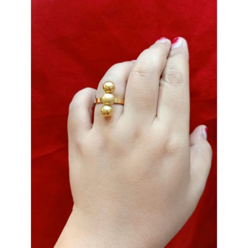 Cincin Boba Bola Pasir Titanium 100% ANTI LUNTUR