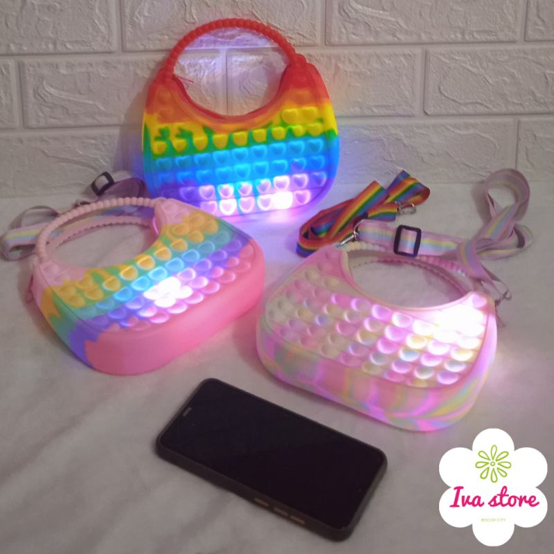 Tas Pop it jumbo handbag LED