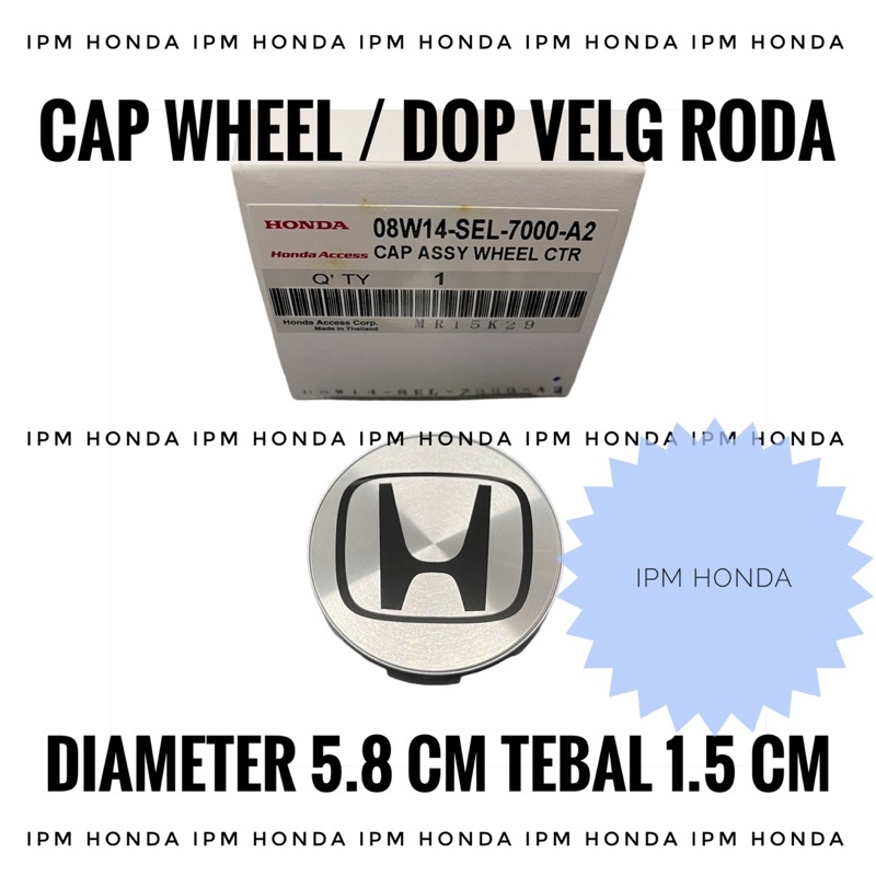 SEL Original Cap Dop Wheel Tutup Roda Velg Honda Jazz City Brio Thailand
