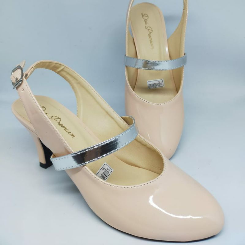 High Heel Keren Hak Lancip 5cm Pd191 Vanilla List Silver