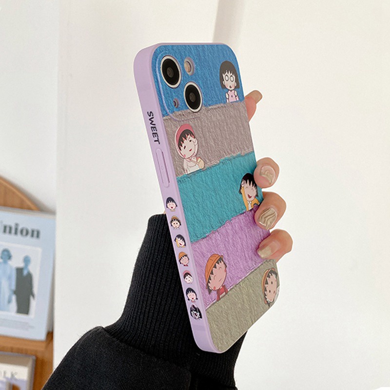 Hiu bayi Kartun Hitam Kisi Casing iPhone 6S 7 8 Plus XR XS Max iPhone 11 Pro Max 12 13 Redmi Note 8 Pro 9A 9T