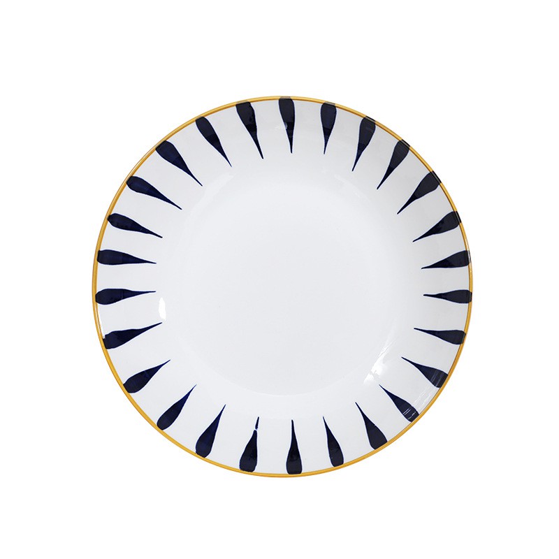 [P 18] PIRING JAPAN STYLE KERAMIK PORSELEN PORCELIN BULAT MODERN 7.5 INCI TEBAL TERBARU SAJI MAKAN-A WIND STYLE