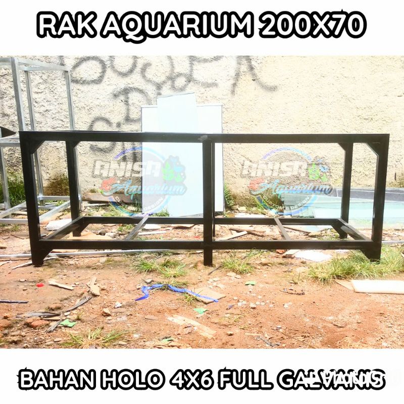 RAK AQUARIUM 200X70 BAHAN HOLO 4X6 KAKI 6 KOKOH DAN KUAT FULL HOLO GALVANIS
