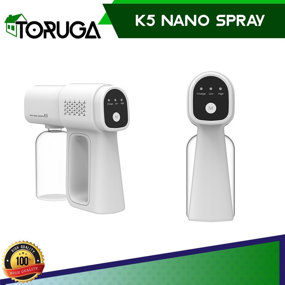 Nano Spray Gun K5 Disinfectan Alat Semprot wireless  Alkohol Antivirus Sterilisasi Disinfektan Portable UV Light 400Ml