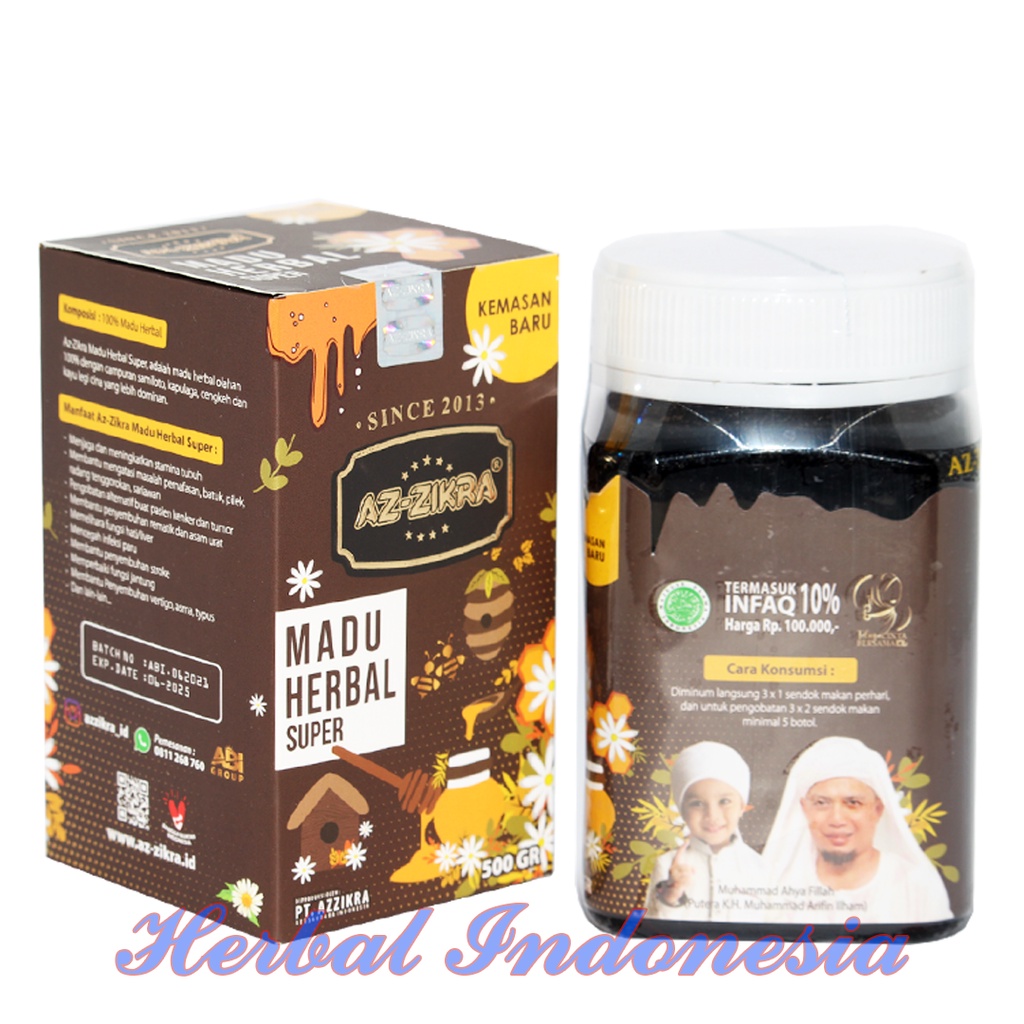 Madu Az-Zikra Herbal Manis | AZ Zikra Herbal Manis 500 gram  Azikra Azzikra Kemasan Baru Original