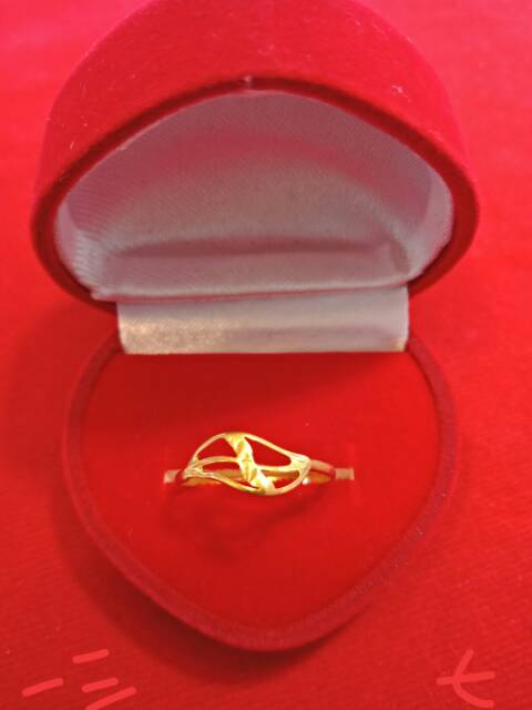 Cincin No 13 anak dan dewasa emas asli kadar 700 70% 22 1 satu 0.5 setengah gram gold model z abstrak