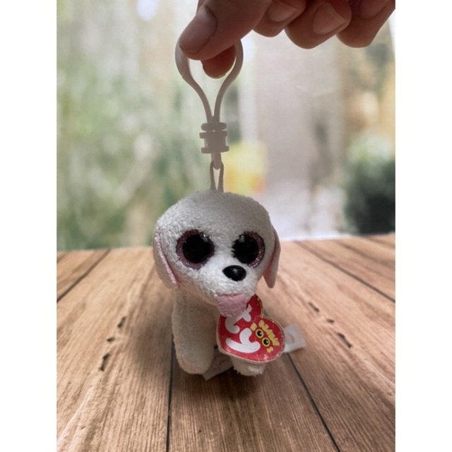 boneka TY anjing guguk mabel mata belo