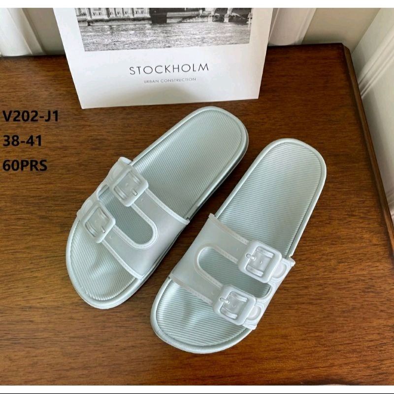 NEW SANDAL KARET JELLY EMPUK BALANCE - HYS V202-S3 1688-Biru