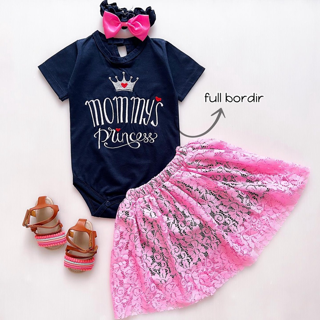 babeebabyshop BRIEANNA DRESS / MOMMY’s PRINCESS jumper set dress anak dress bayi grosir baju anak grosir baju bayi