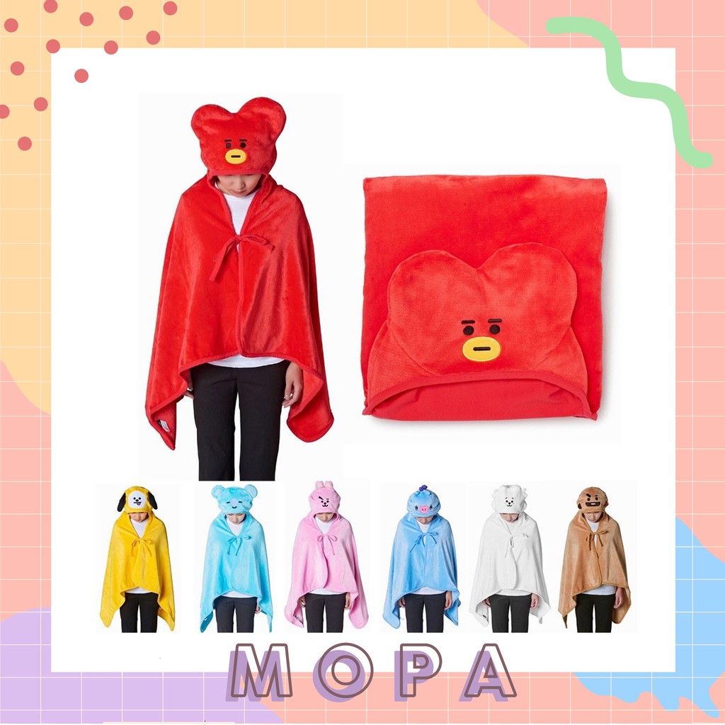 Ready Bt21 Official Hooded Blanket Shopee Indonesia Ready Bt21 Official Hooded Blanket Shopee Indonesia