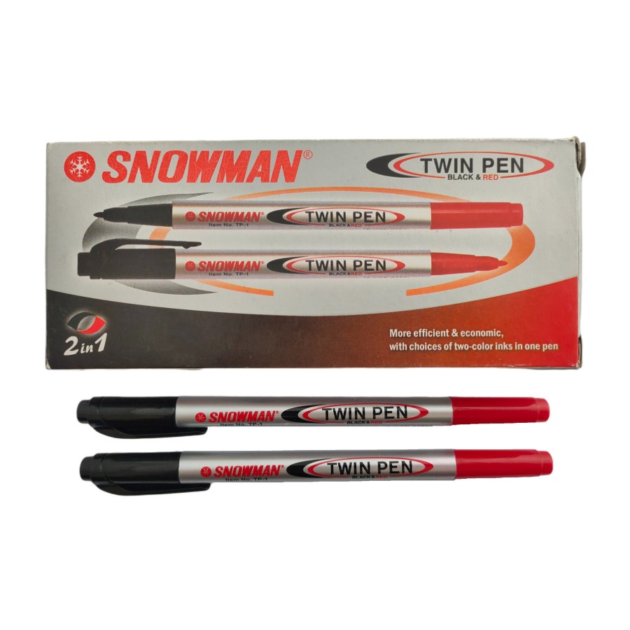 

Spidol Snowman Twinpen TP-1 - Black & Red