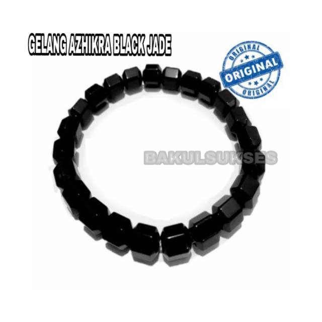GELANG AZHIKRA BLACK JADE - GELANG GWISAMUNSOK LJL AZHIKRA HEALTH NECKLACE
