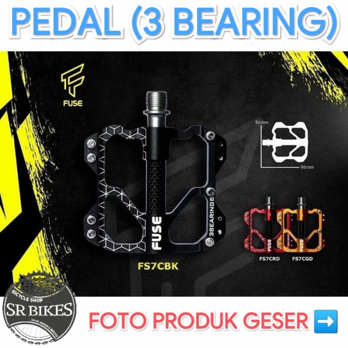 Pedal Bearing Sepeda MTB Lipat Fixie Minion RB. FUSE FS 7