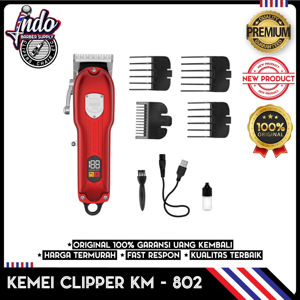 Alat Cukur Rambut Kemei 802 Hair Clipper Taper Cukuran KM 802