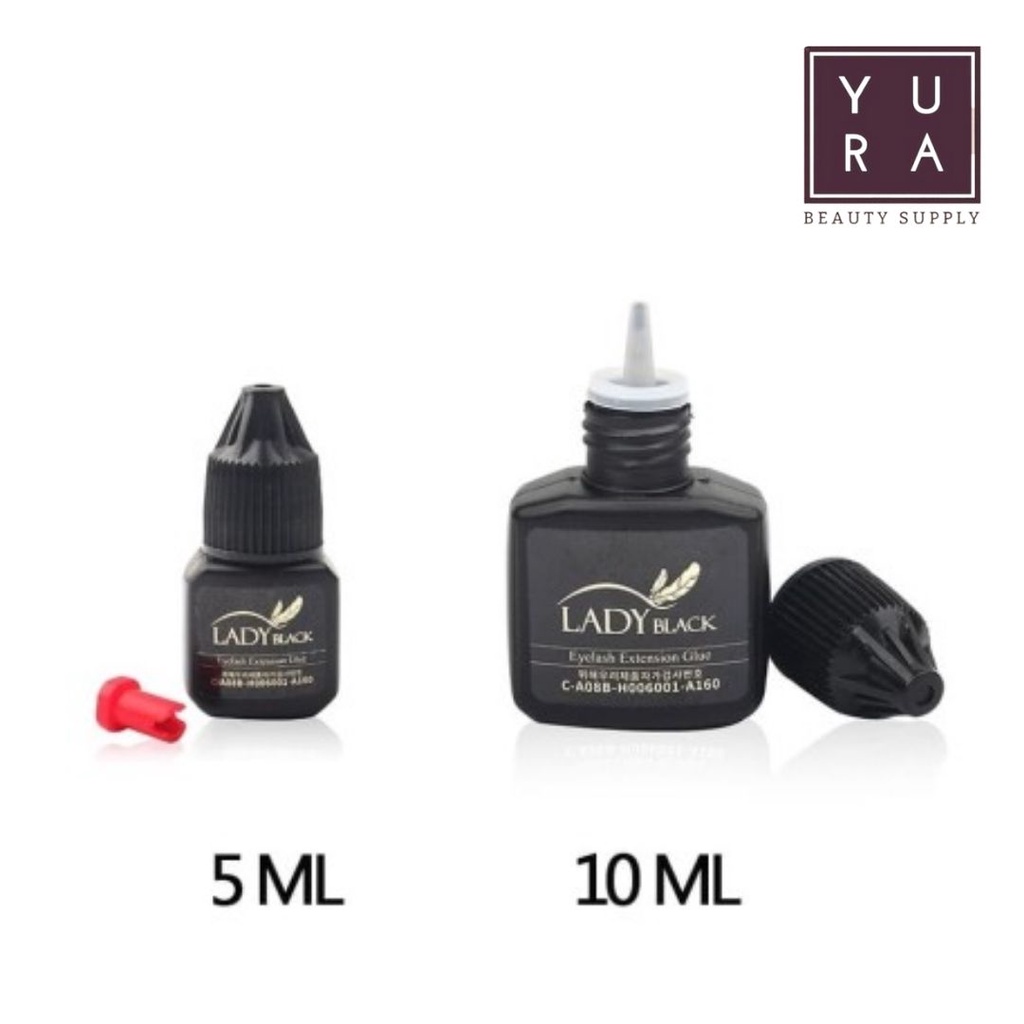 LADY BLACK Glue - 5ml (pakai pouch) LEM/ GLUE EYELASH EXTENSION