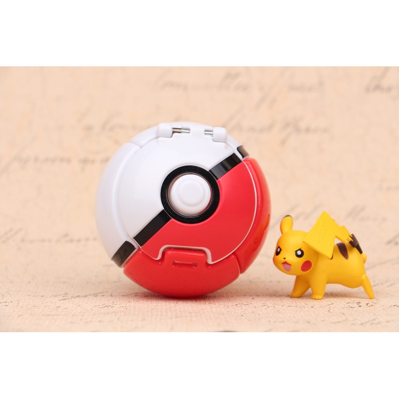 4pcs / set Mainan Pokeball Pokemon Pikachu Minifigure Untuk Koleksi / Hadiah Anak