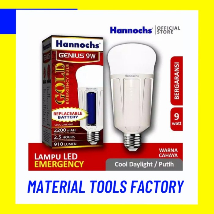 Jual Lampu Emergency Hannoch Watt Hannoch Led Genius Ac Dc Lampu Led Shopee Indonesia