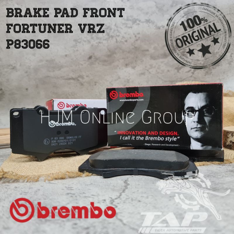 BRAKE DISC PAD - KAMPAS REM DEPAN FORTUNER VRZ P83066 BREMBO ORIGINAL