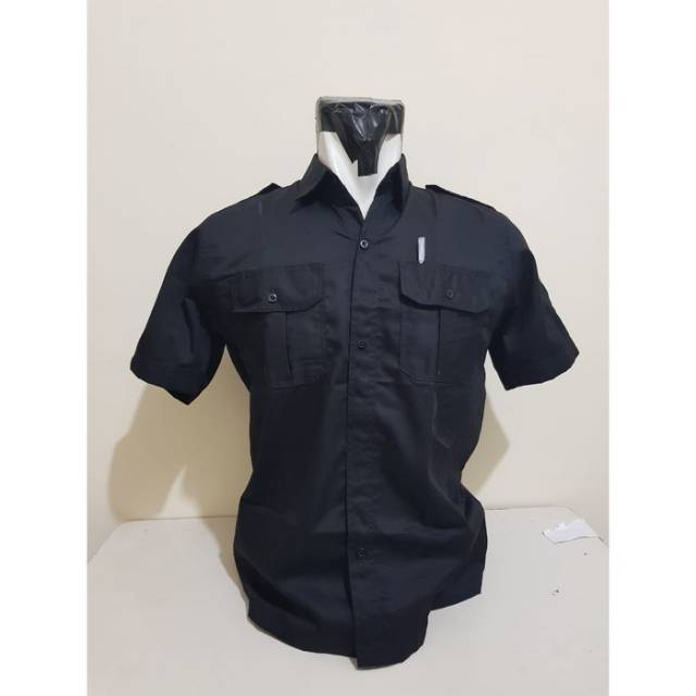 KEMEJA PDL PDH POLOS LENGAN PENDEK / BIRU - PUTUH -HITAM