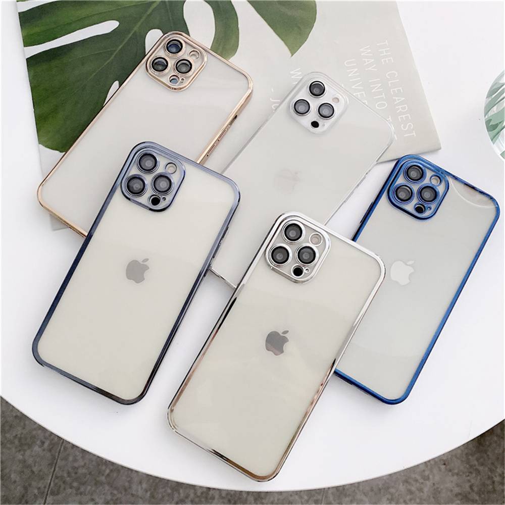 Soft Case Hp Transparan Tahan Goncangan Untuk Iphone 11 / 12pro Max / Mini / 7 / 8plus / X / Xs Max / Xr