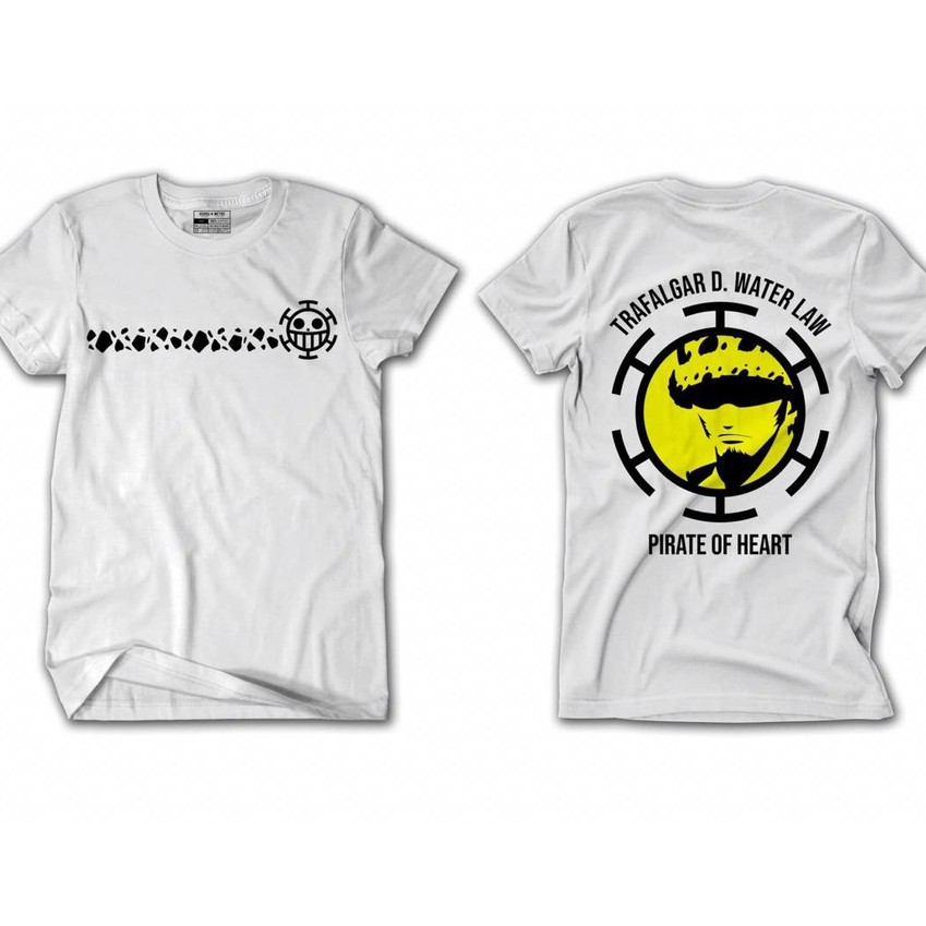 Tshirt Trafalgar Law Siluet Onepiece White