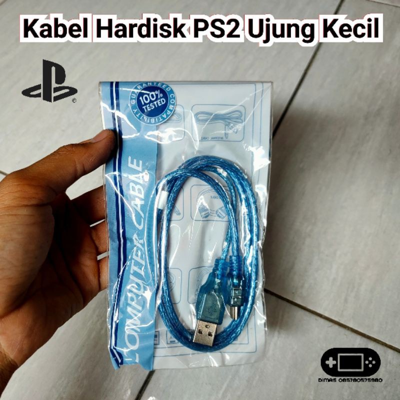 Kabel Hardisk PS2 Ujung Kecil USB Harddisk PS Playstation 2 PS3 Laptop Cabang Besar ke Kecil