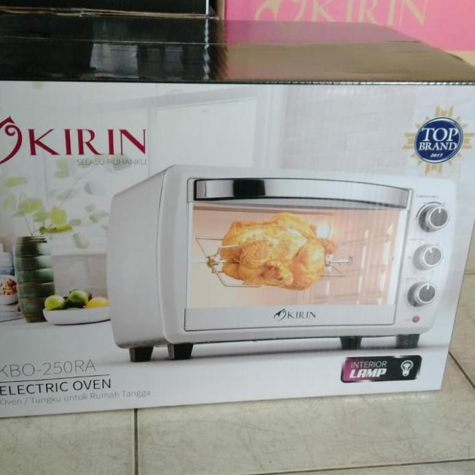 OVEN LISTRIK KIRIN 25 LITER KBO-250RA + INTERIOR LAMPU TERBARU
