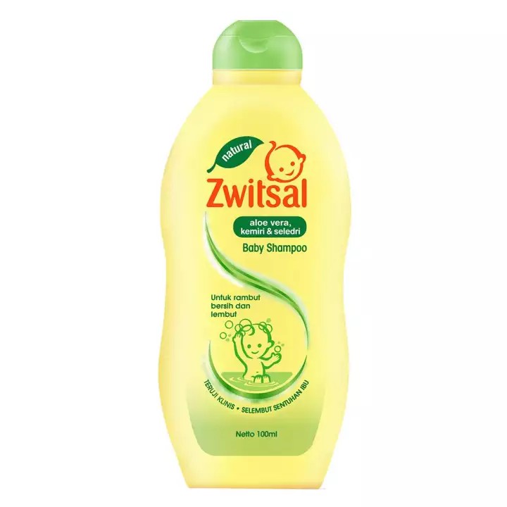 Zwitsal Natural Baby Shampoo Aloe Vera Kemiri 100ml - Shampo Bayi