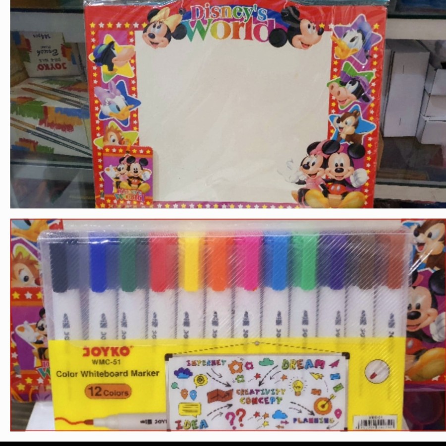 

WHITE BOARD KECIL DAN 12 PC SPIDOL UNTUK ANAK ANAK