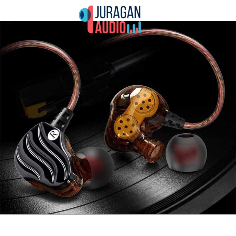 EARPHONE / HEADSET / MICROPHONE / HEADPHONE / HEADSET GAMING / QKZ Piston Earphone with Mic QKZ-KD4