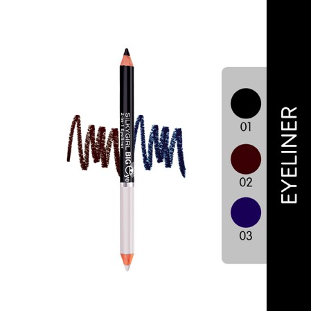 SILKYGIRL Big Eye 2 in 1 Eyeliner Pencil | Silky girl 2in1