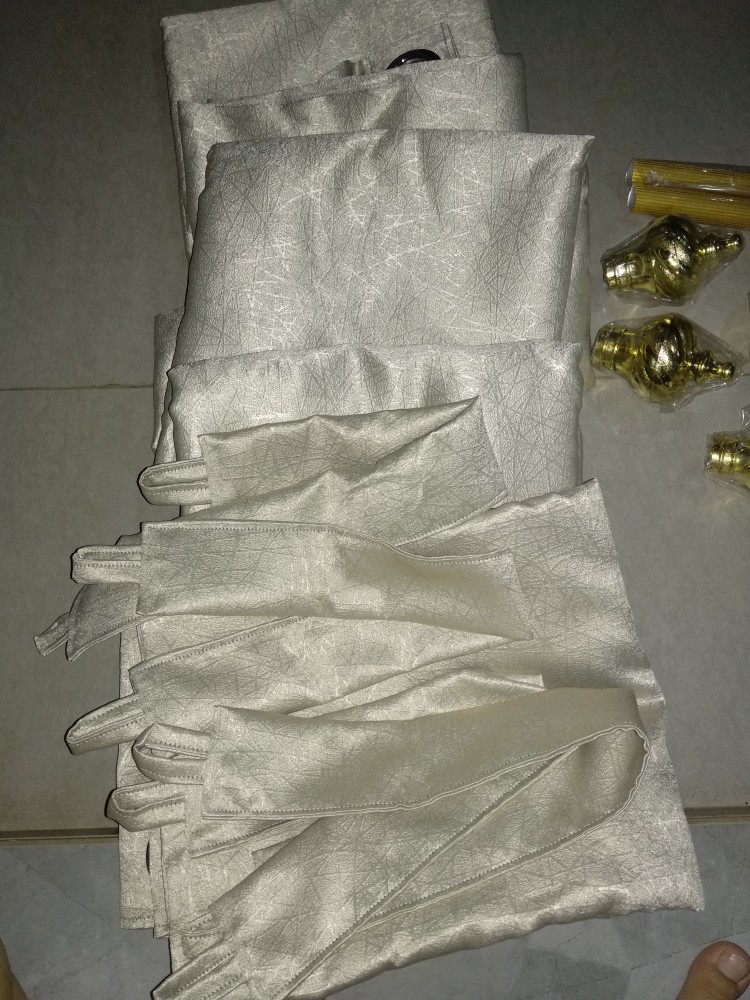 Promo!!! Rel Goden /rail Korden /gantungan Gordyn /batang Gorden Motif Garis Dan Motif Kristal