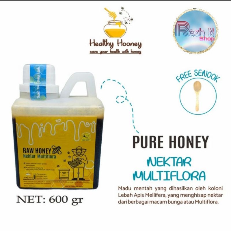 

Madu Kesehatan Madu Murni Mentah Asli Nektar MultiFlora Healthy Honey Raw Honey 600 gram