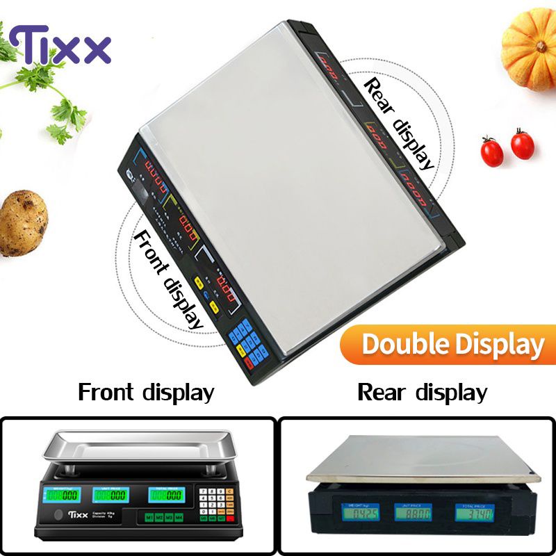 Digital Computing Scale 40Kg/Double Display/Timbangan Digital buah / TIMBANGAN BUAH 40KG